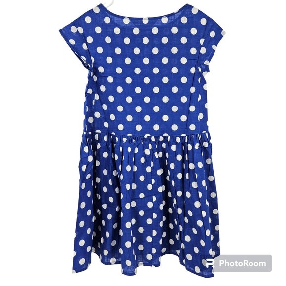 GORMAN X Pantone Dress Blue White Polka Dot Spot Cap Sleeve Mini NWT Size 8 - Picture 8 of 8